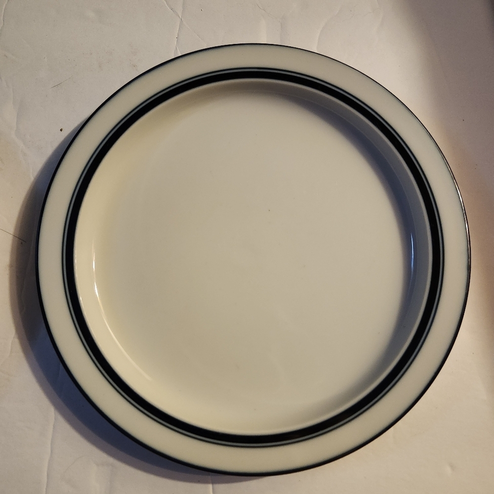 Dansk Bistro Christianshavn Blue and White Bread & Butter 7.25 Set of 2